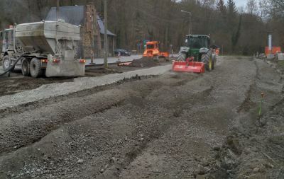 broyage d'empierrement parking